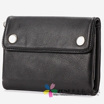 Japan PORTER Short-Purse Japan Made Sheep Leather Snap-Type Superior Simple Wind Men Lady Short