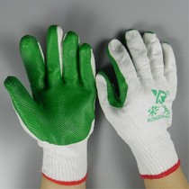 Green film gloves for construction workers rubber gloves wear-resistant non-slip brick gloves