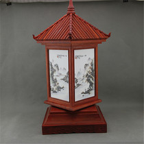 Handmade painting pastel thin porcelain square inlay screen (works of Zhushan Babu Wang Yoting) antique collection