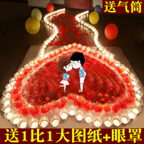 Confession artifact Candle Romantic birthday courtship Confession rose package Manufacturing proposal decoration Creative supplies props