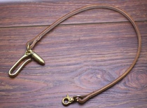Hand-made custom tanned leather tochigu Chigi chain key chain pants chain hanging chain to raise cattle