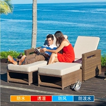 Outdoor recliner bed lunch bed outdoor courtyard pool Vine reclining bed garden bed furniture