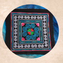 Delicate ethnic machine embroidered with small embroidered sheet cloth with DIY accessories