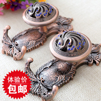 Electro-galvanized Phoenix aluminum alloy curtain strap wall hook adhesive hook window decoration accessories coat hook hanging ball European high-grade hook