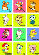 120picture poster printing exhibition board inkjet material sticker picture 33 12 zodiac English card