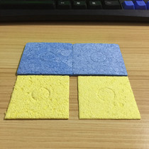 Branded iron head cleaning sponge with round hole high temperature resistant sponge welding tin soldering bench soldering sponge