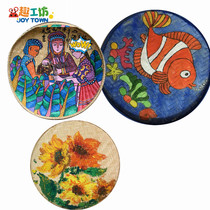 Painting bamboo plaque Bamboo woven plaques to write Decorative Wall Sticker nursery Pendant Handmade Bamboo dustpan bamboo products