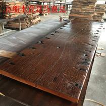 Ancient ship wood plaque Tea machine countertop Office shelf countertop Boat Trojan Horse Syke old ship wood board material