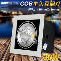 High Led bucket liner lamp 30w25w20w square single head bean bile lamp cob spotlight cylinder light replacement embedded in gold halogen lamp