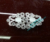 High-grade mink leather cats eye stone buckle rhinestone buckle clothing decoration buckle fur small jacket sweater suit buckle