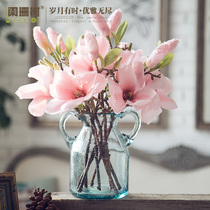 Water drop Magnolia Floral set home decoration flower simulation flower fake flower living room table coffee table decoration decorations