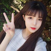 Korean ladyboy air thin bangs wig natural realistic micro-volume cross-dressing long straight hair help her repair face fake hair