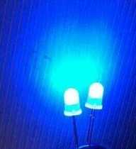 5MM diameter round head blue mist blue fog-shaped light-emitting diodes F5 fog-shaped long foot factory direct