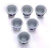  Mongolian dance wine cup Ethnic dance supplies Accessories props Blue and white porcelain bowl cup Chopsticks practice performance Chinese ethnic