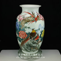 Jingdezhen ceramic vase hand-painted 7501 wool porcelain gift Jinshang added winter melon bottle living room study Vase ornaments
