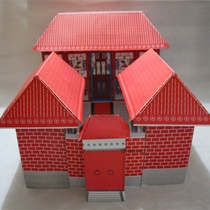 The size of the courtyard old-style heaven xian yuan Villa spirit house put yard zhi huo zhi zha paper Wu Qi period