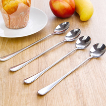 Long-handled stainless steel spoon coffee mixing spoon small spoon rice spoon spoon spoon teaspoon ice cream household tableware