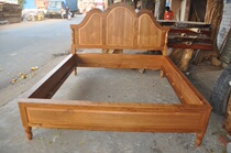 Myanmar teak custom furniture European queen bed