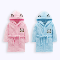 New winter clothes childrens bathrobe nightgown Mens and womens childrens pajamas home clothes Autumn and winter cute baby bathrobe manufacturers