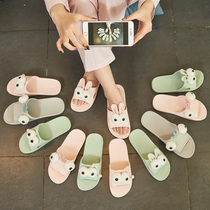 Cute Cartoon Summer bathroom home non-slip Men indoor bath soft bottom home thick soles slippers women Summer