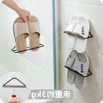 Wall-mounted triangular shoe rack household simple shoe bracket wrought iron shoe shelf hanging wall shoe storage rack