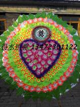 Water Funeral Supplies Batch to release flower circle manufacturer Direct one-meter-eight umbrella type folding cloth wreath