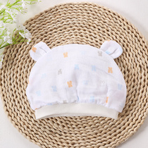 Summer Newborn Baby Cap Pure Cotton Cotton Cloth Male 0-3 months Baby Hallure door hat Thin Female Baby Valve Cap