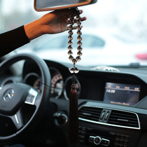 Crystal car pendants high-grade tea crystal gourd beads car interior ornaments rearview mirror pendants to protect high-end ornaments