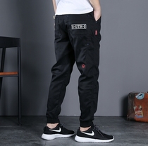 Hong Kong trendy brand Edison Chen mens pants Fashion overalls foot pants casual large pocket cloth pants loose trousers