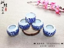 Common bird bowl 5 pieces (embroidered subversive bird cage red sub-cage food bowls water bowls suit green flower and bird food jars)