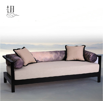  Modern new Chinese sofa Hotel club villa model room Living room furniture Water curved willow solid wood fabric sofa