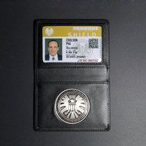 S. H. I E L D metal badge leather ID card can be customized