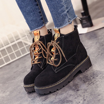 Thick-soled Martin Boots Female English Style 2021 Autumn New High Shoes Boots Korean version Joker Student Vintage Short Boots