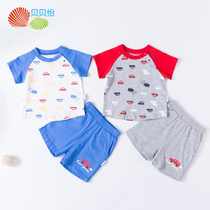 Bebeyi baby clothes boy short sleeve suit thin section 2022 Summer new baby t-shirt shorts two-piece set
