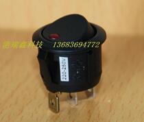 Power switch Taiwan SCI rocker switch black with small red light round boat switch R13-112B2 R