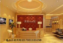 Company Roast Lacquer Front Desk Reception Desk Brief Modern Yingbin Terrace Creative Arc Beauty Salon Hotel Bar Desk Collection Silver Terrace