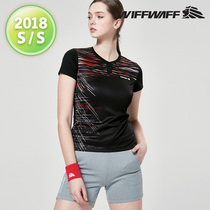 2018 Spring and Summer New Korean wiffwaff Vev Womens Badminton Clothing Sports Short Sleeve Set 32