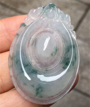 Myanmar natural A goods jade ice floating flower Fobei ice transparent delicate water foot belt certificate KX014