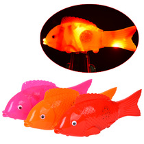 Simulation luminous solid color free fish with lights with concert running tail swing electric fish childrens toys