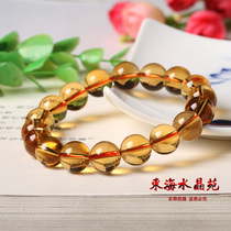 5A grade natural citrine bracelet for men and women couples Joker transfer bracelet Brazilian citrine gifts