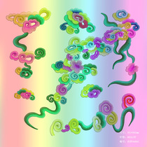 Imitation hand embroidered pin retro auspicious cloud National style cheongsam processing computer embroidery flower plate making ready-made version