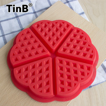 Flower shape love shape silicone waffle mold Muffin plaid cake oven baking mold