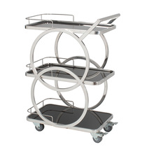 Shunnan European stainless steel wine cart cart mobile hotel delivery car hotel tea cart restaurant Mobile