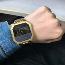 Nixon ReRun Nixon Men and Women watch A158502 Nouveau Riche Gold digital square unisex watch