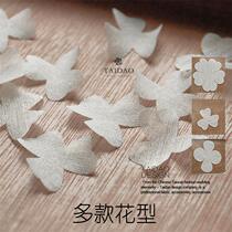 Handmade organza cloth flower material accessories DIY clothing decoration flower A55 clothing embellishment three-dimensional four leaf petal flower