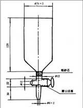 Sand Core Chromatography Funnel Cup Glass Tomographic Cup Processable Custom-made With Custom-made Available Products
