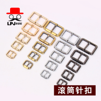 Leather goods diy hand-stitched leather art luggage hardware accessories Japanese word roller needle buckle gold and silver copper gun four-color bag buckle