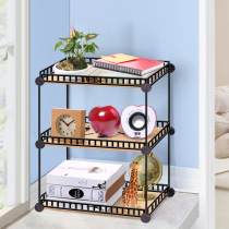Fiska iron net creative study finishing storage rack table small bookshelf multi-meat flower rack storage rack