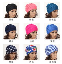 Unisex hot sale Korean fashion cloth pleated large plus size long hair hot spring cloth swimming cap
