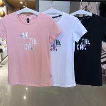 Noble bird women 2018 summer new knitted round neck sports leisure breathable short sleeve T-shirt 0182054